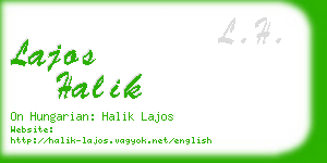 lajos halik business card